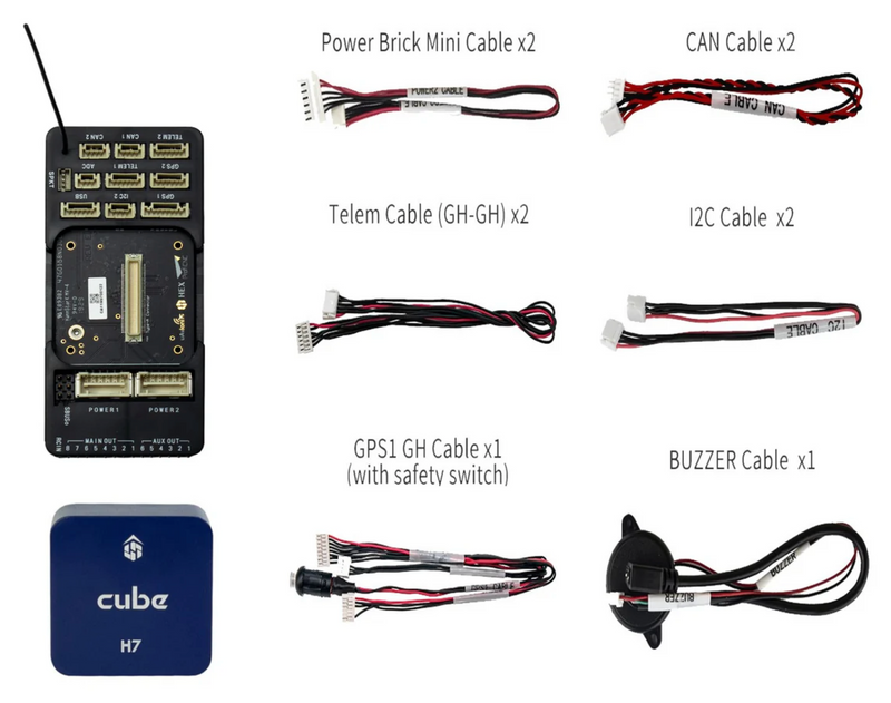 Cube Blue H7 + Standard Set ADS-B + Cable Set for ADS-B Carrier Board v2.1